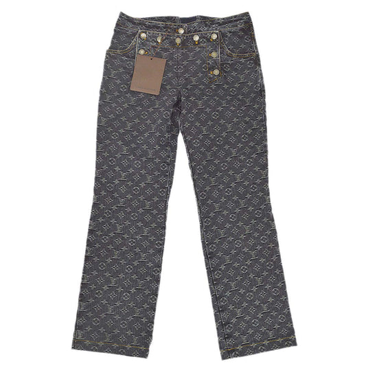 Louis Vuitton Monogram Denim Long Pants Gray #40