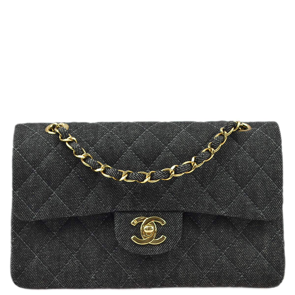 Chanel * 1997-1999 Black Small Classic Shoulder Bag - Rovelle Bags
