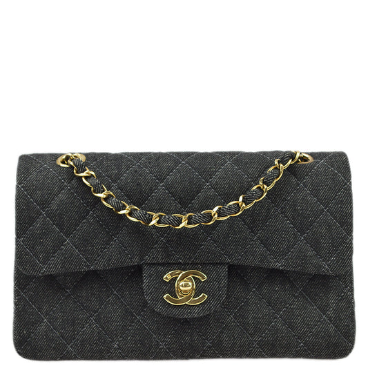 Chanel * 1997-1999 Black Small Classic Shoulder Bag - Rovelle Bags
