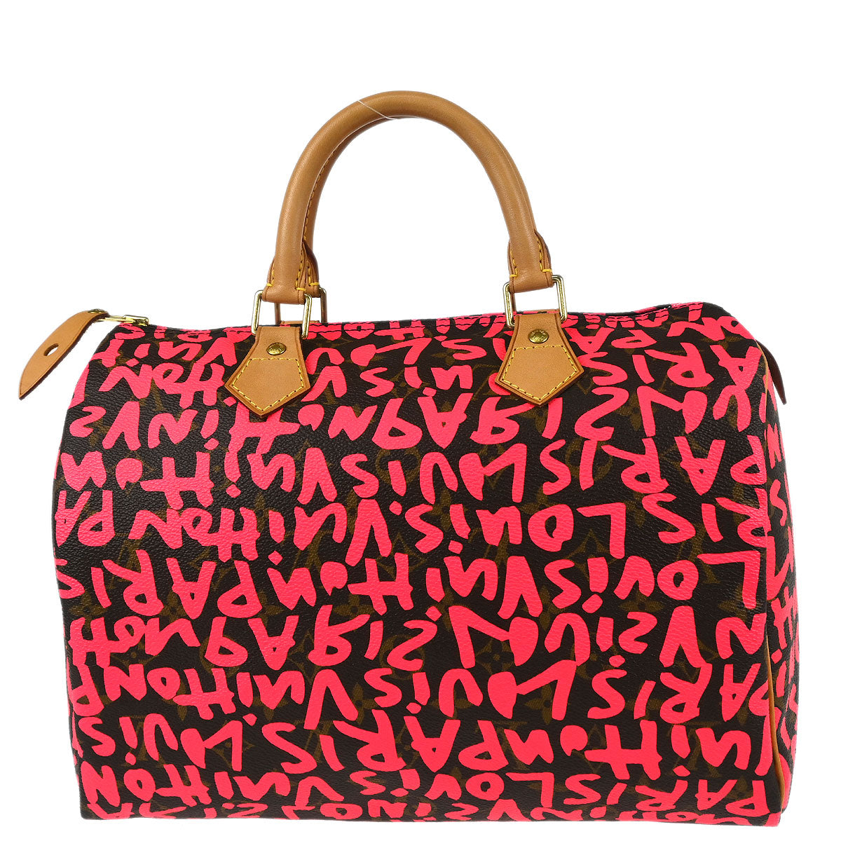 Louis Vuitton 2009 Pink Monogram Graffiti 30 Handbag M93704