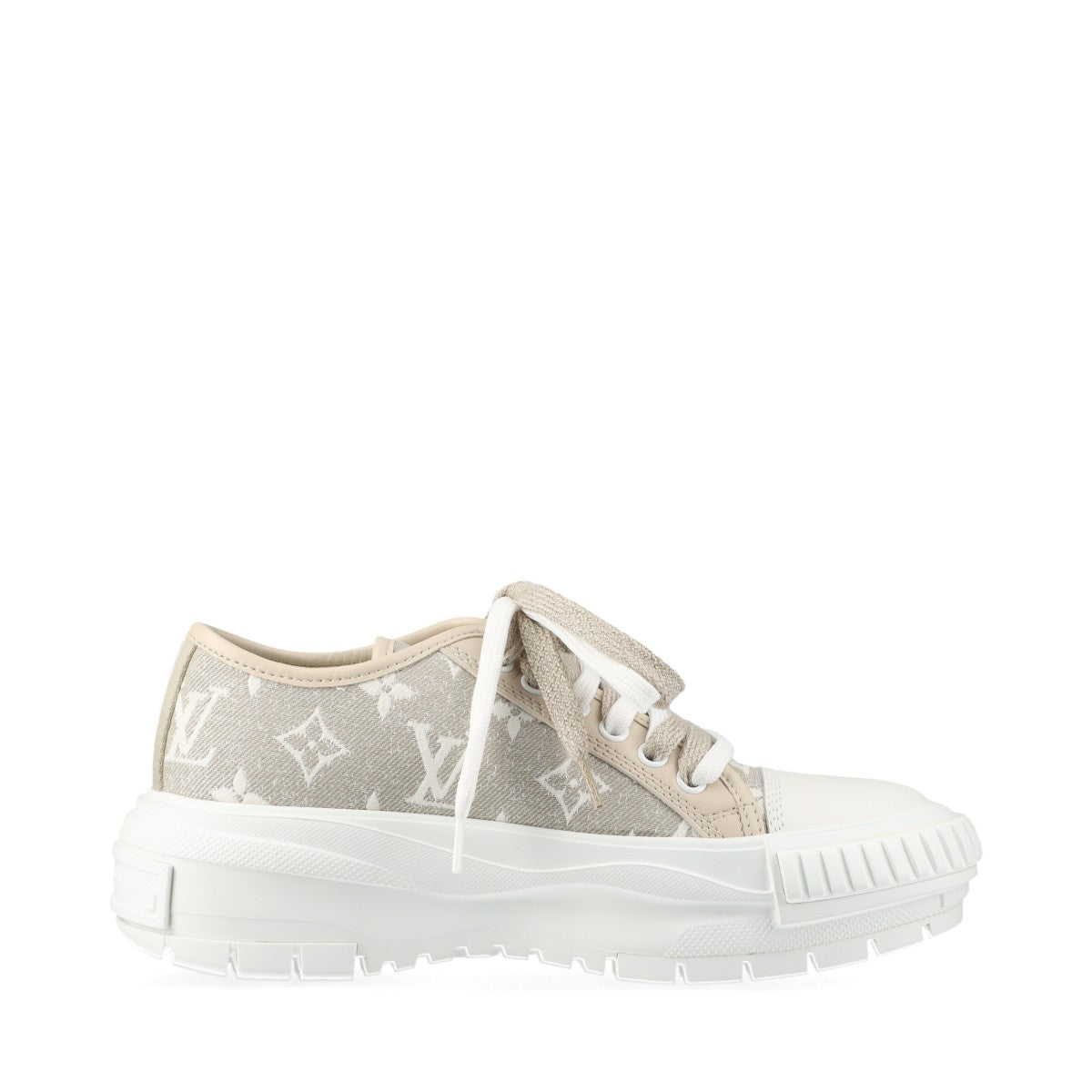 Louis Vuitton LV squadline 22 canvas x leather sneaker 35 ladies beige x white LD1212 monogram LV logo stor bag store