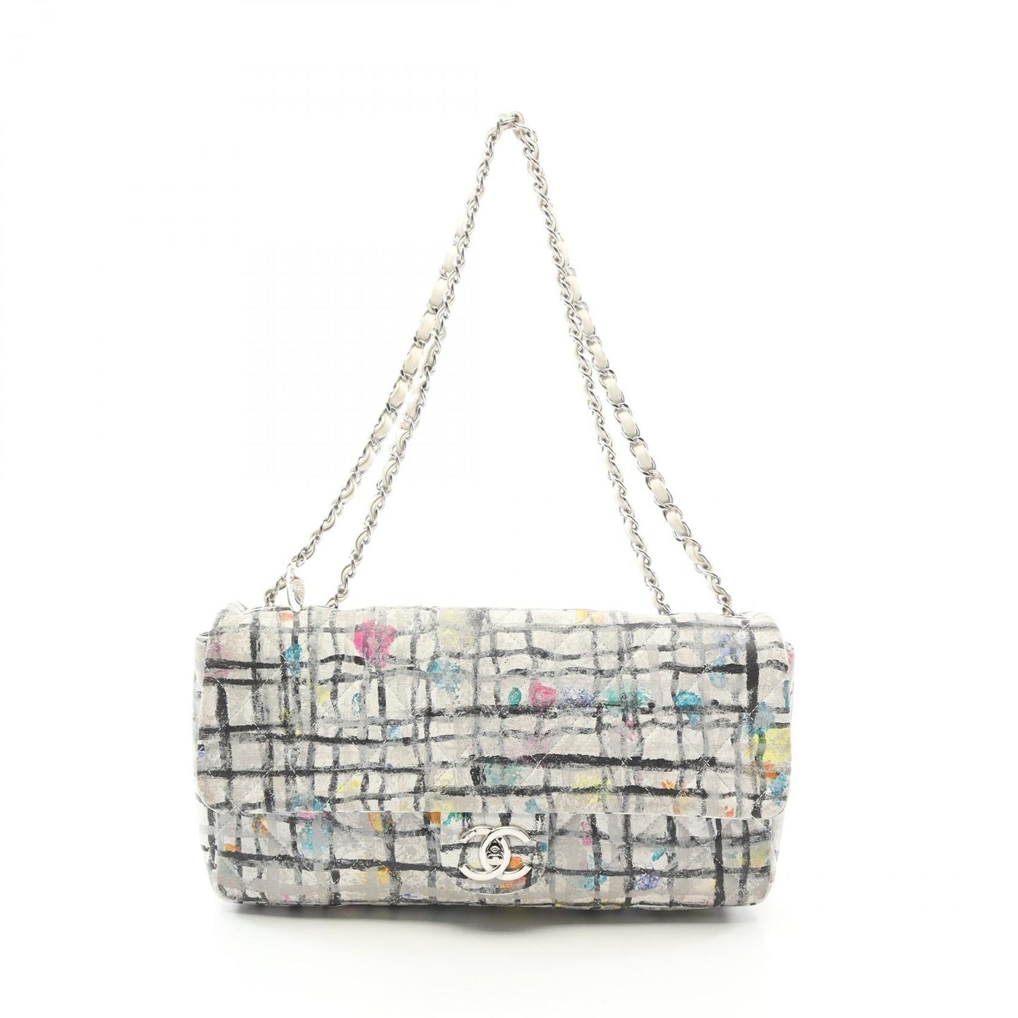 Chanel Coco Paint Graffiti Leather Shoulder Bag