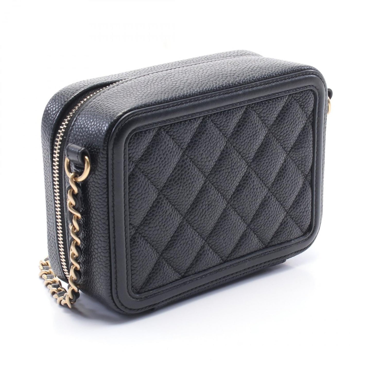 Chanel CC Filigree Caviar Shoulder Bag
