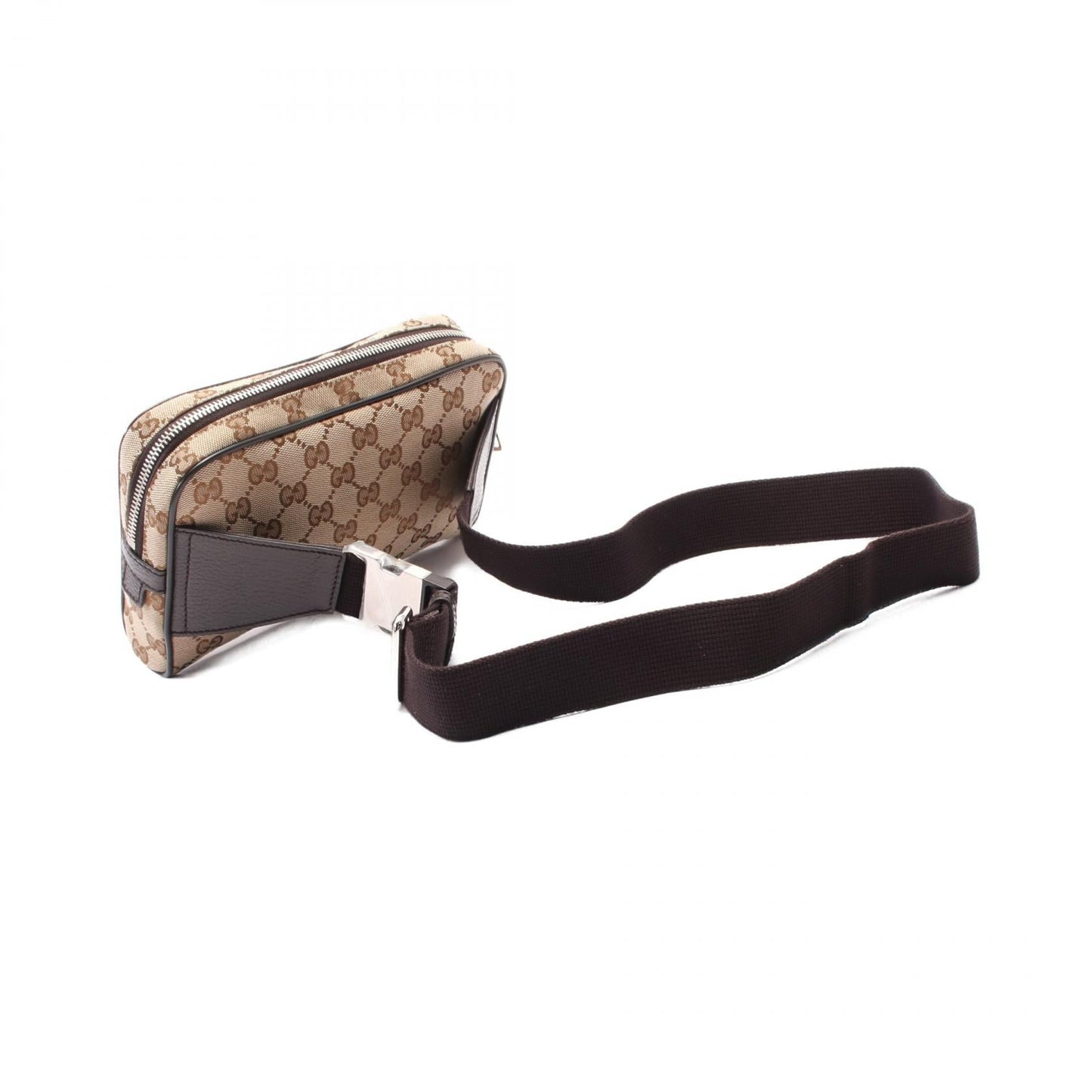 Gucci 449174 Canvas Leather Waist Bag