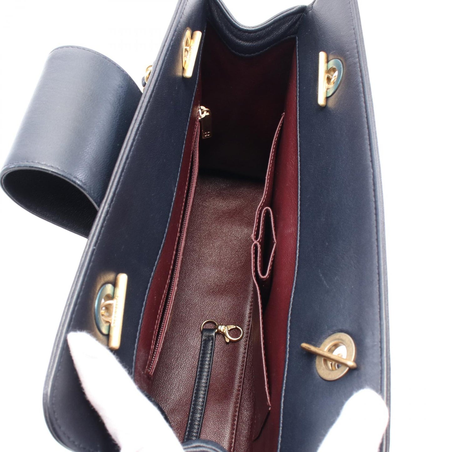 Chanel Chevron V Stitch Calfskin Shoulder Bag