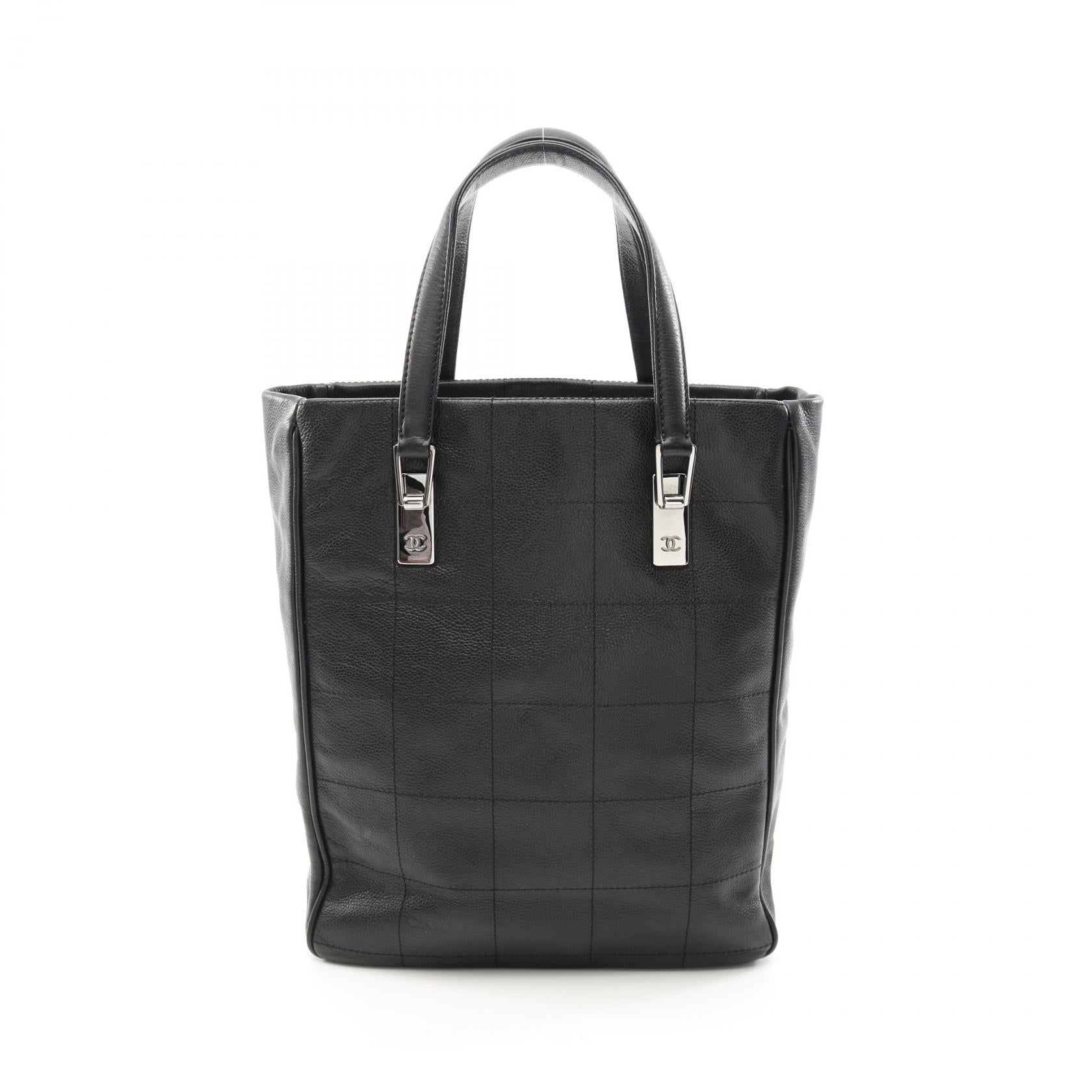 Chanel Choco Bar Caviar Tote Bag - Rovelle Bags