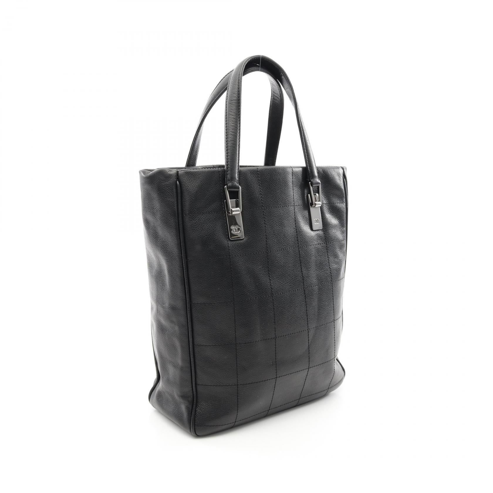 Chanel Choco Bar Caviar Tote Bag - Rovelle Bags