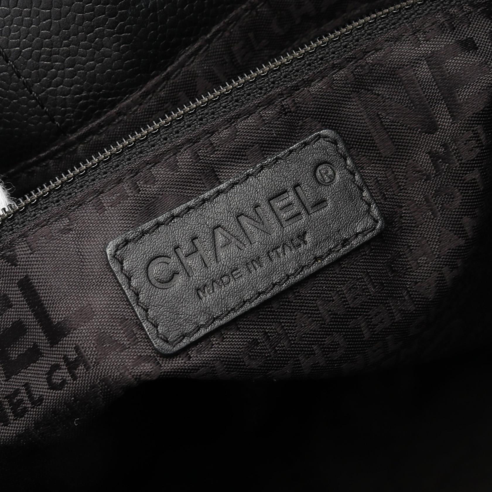 Chanel Choco Bar Caviar Tote Bag - Rovelle Bags