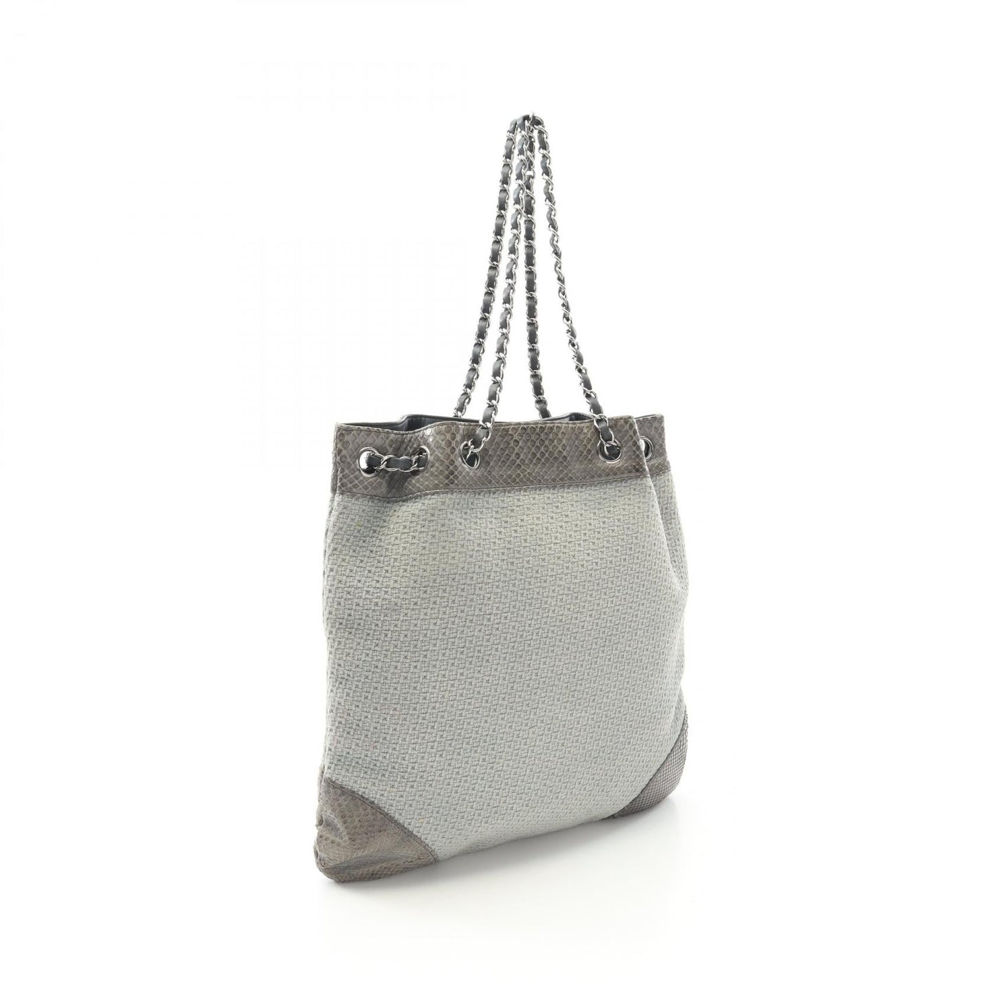 Chanel Canvas Exotic Leather Shoulder Bag