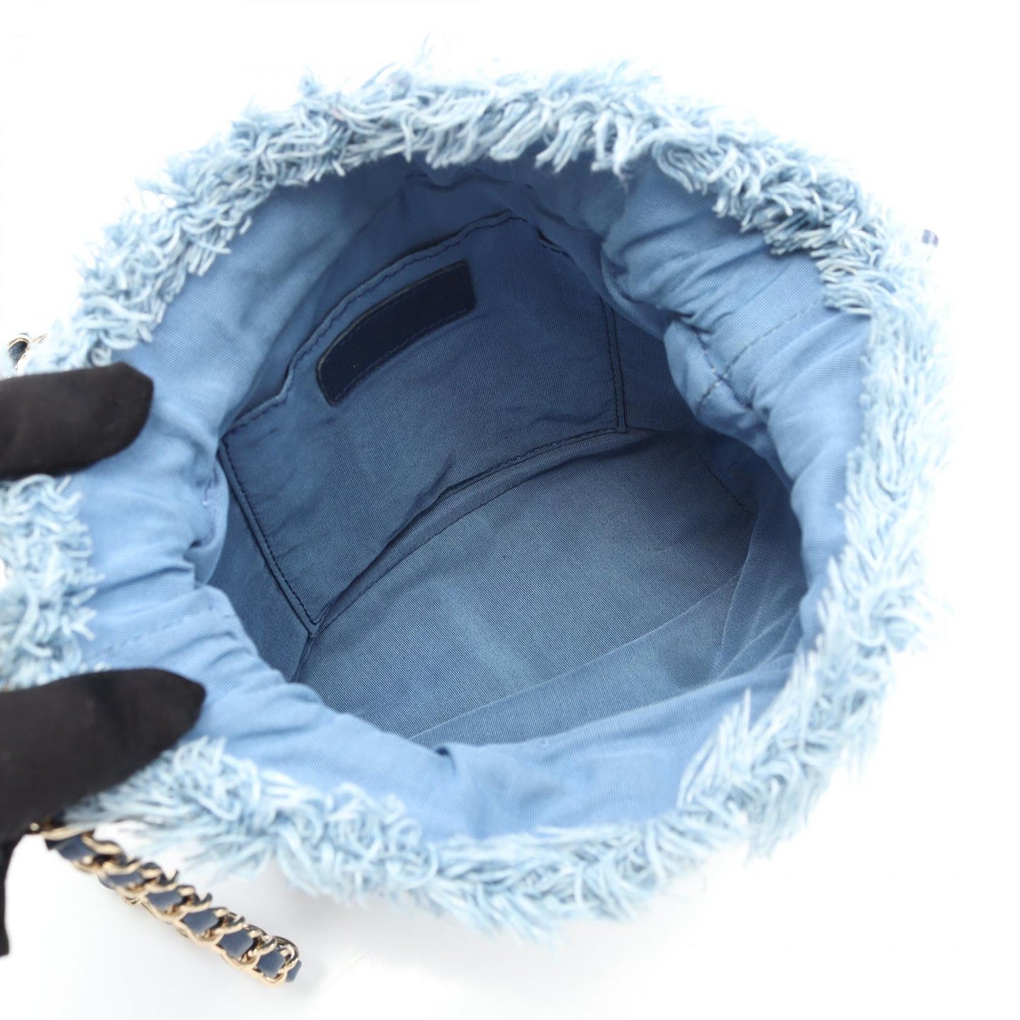 Chanel Matelasse Denim Bucket Bag