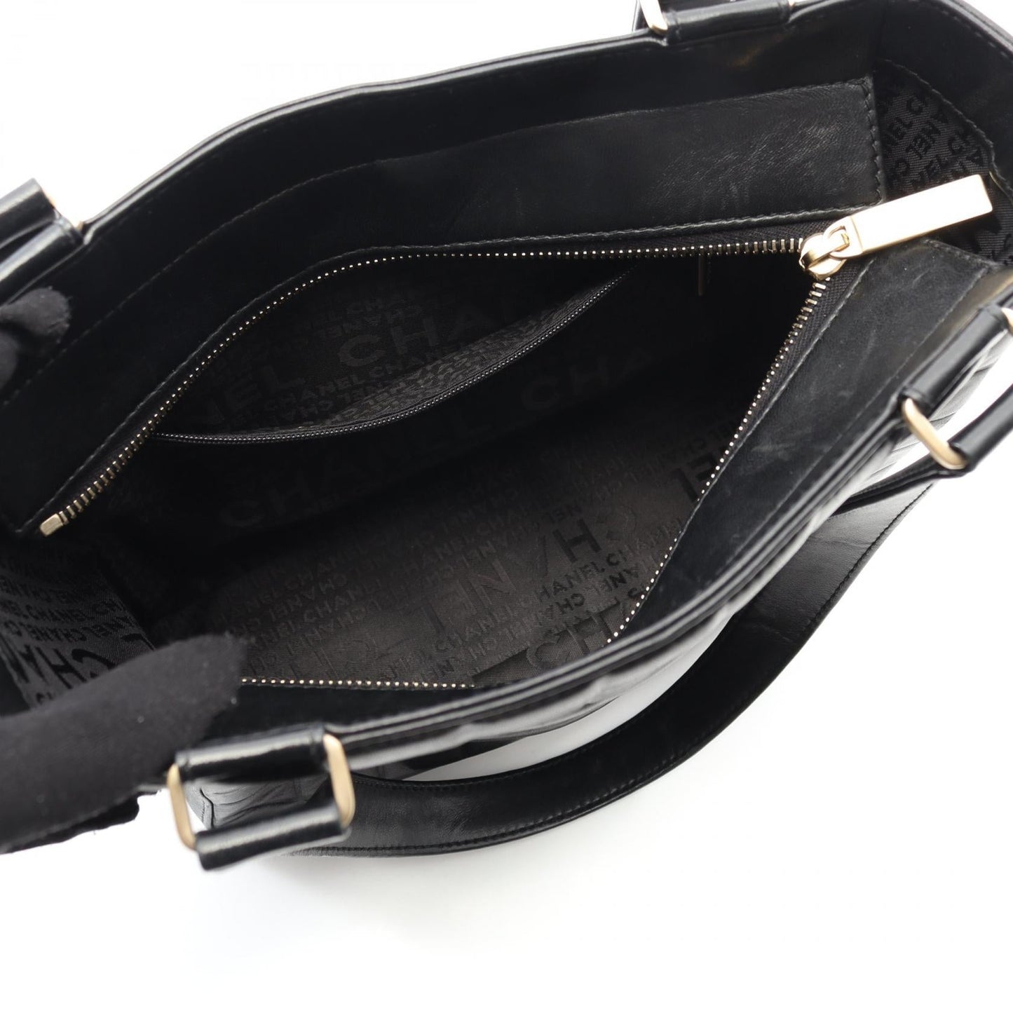 Chanel Choco Bar Lambskin Tote Bag