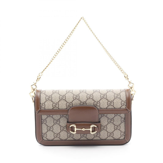 Gucci Horsebit 1955 GG Supreme Coated Canvas Handbag