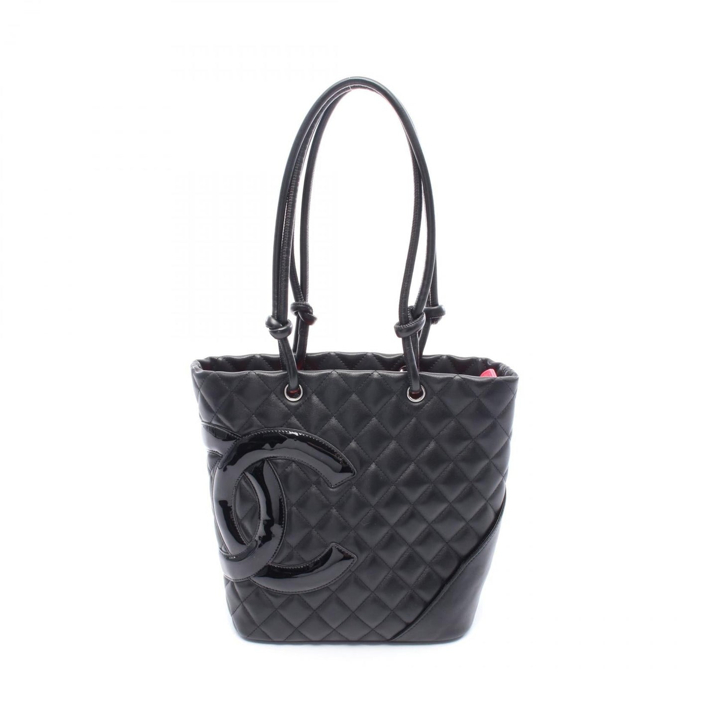 Chanel Cambon Line Small Tote Bag Leather Patent Leather Tote Bag