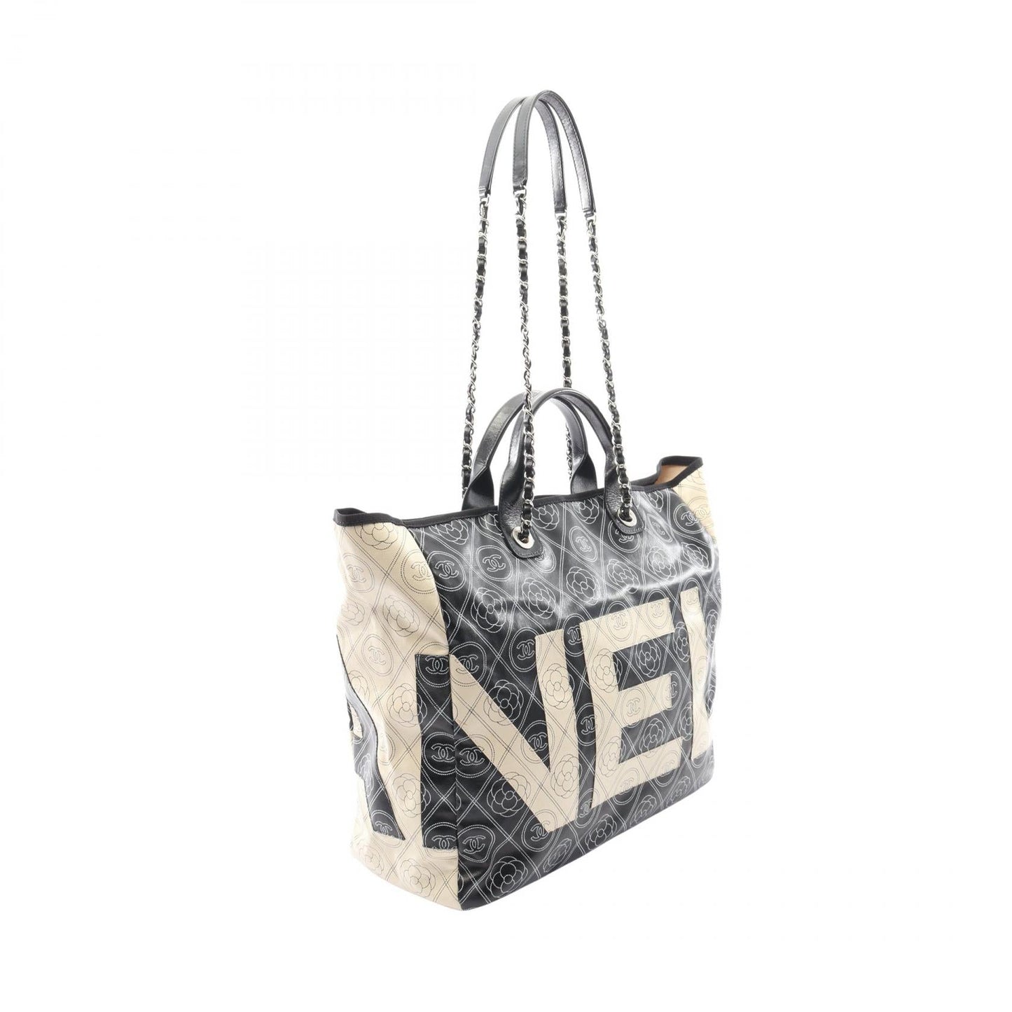Chanel Coco Camellia PVC Coated Canvas Tote Bag