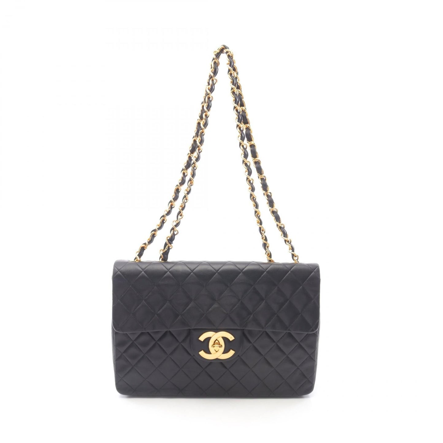 Chanel Deauville Matelasse 34 Lambskin Shoulder Bag