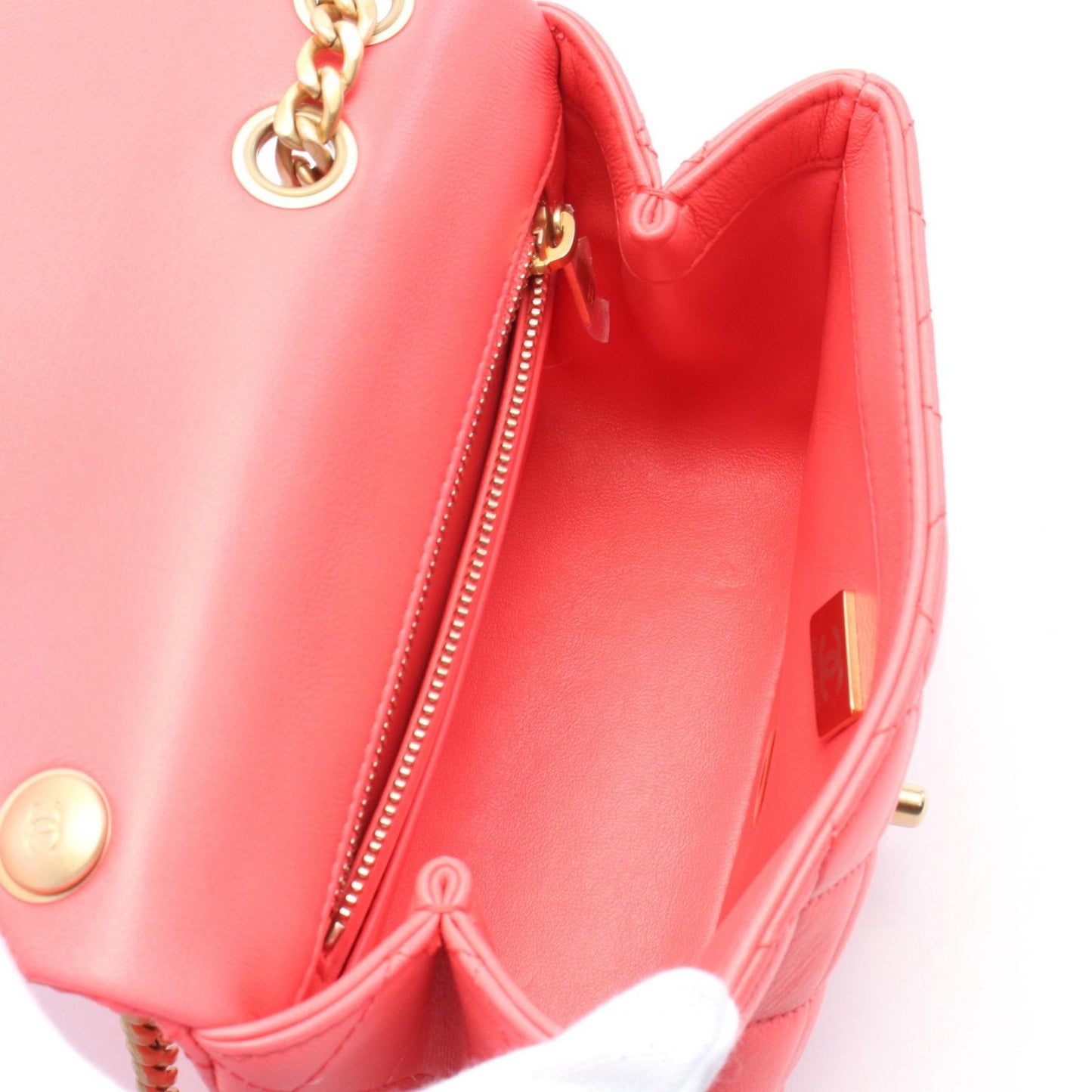 Chanel Mini Matelassé Camellia Leather Shoulder Bag
