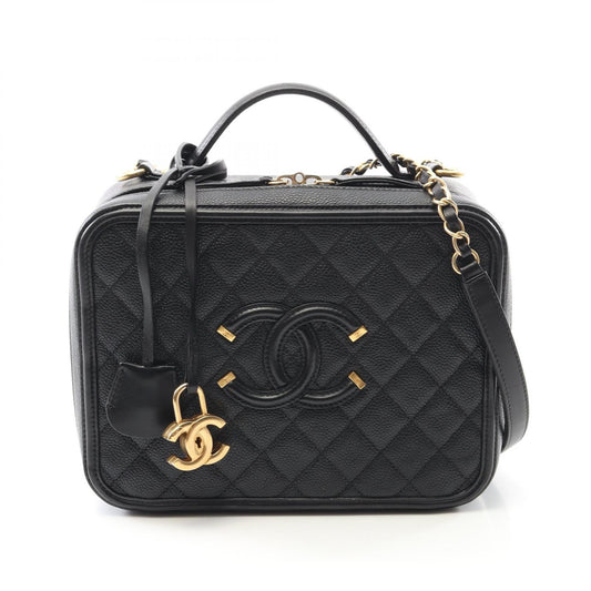 Chanel CC Filigree Matelassé Calf Shoulder Bag