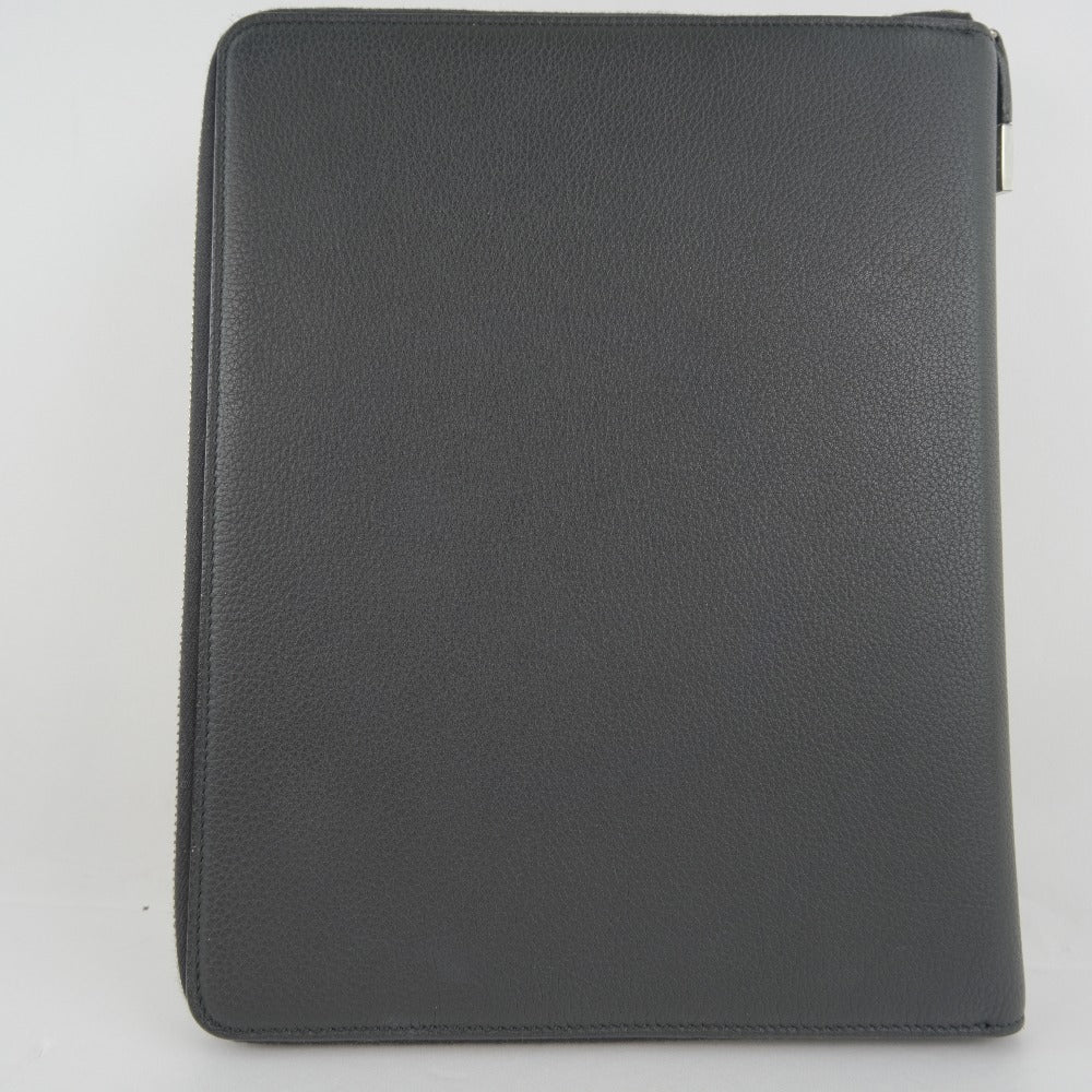 DIOR HOMME Clutch bag Calfskin black Document case unisex(Unisex)
