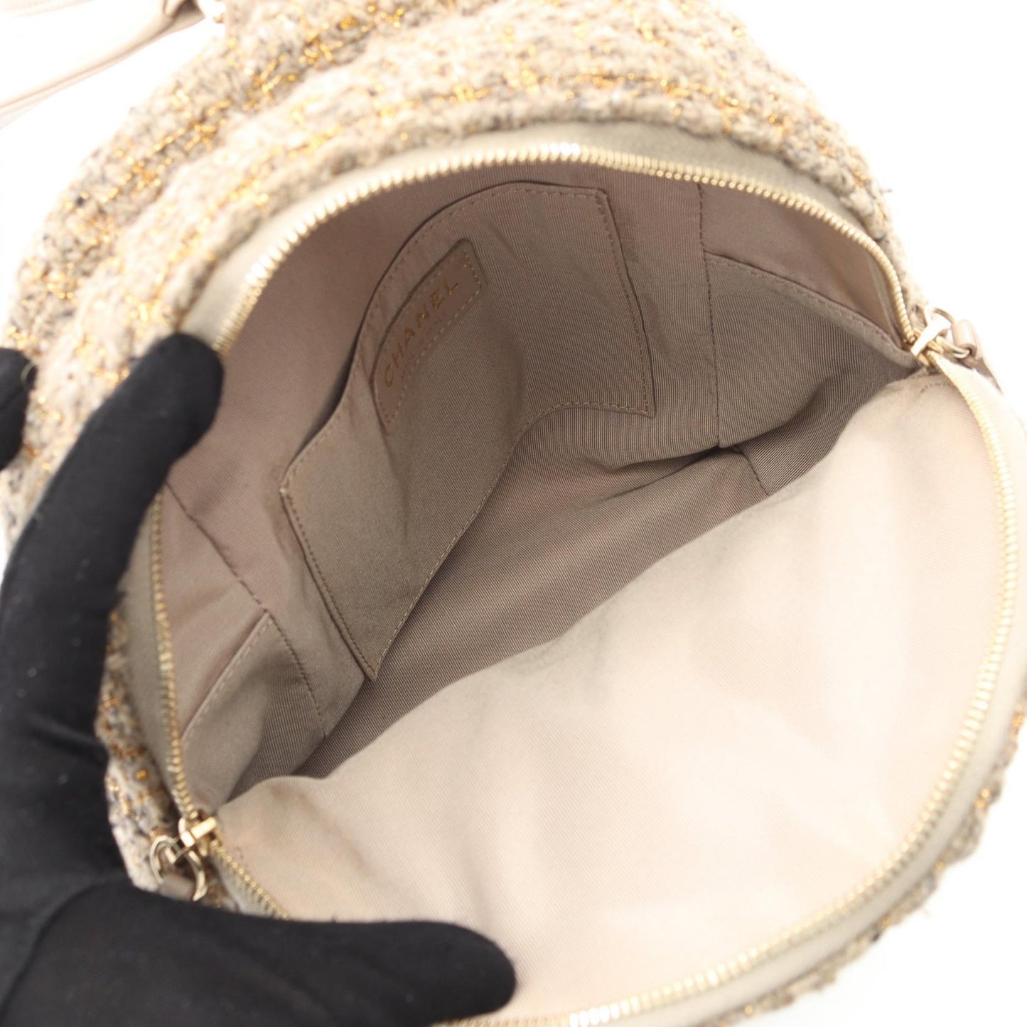 Chanel Matelassé Fabric Leather Backpack