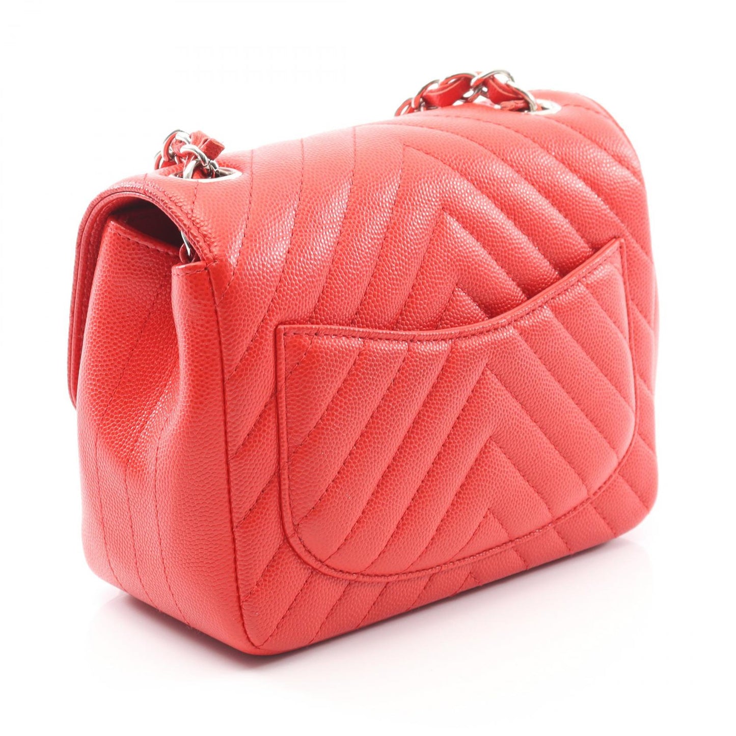Chanel Chevron V Stitch Caviar Skin Shoulder Bag