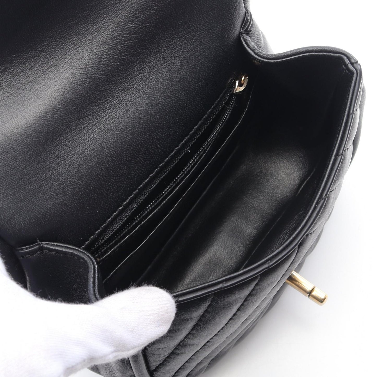 Chanel V-stitch Chevron Lambskin Shoulder Bag