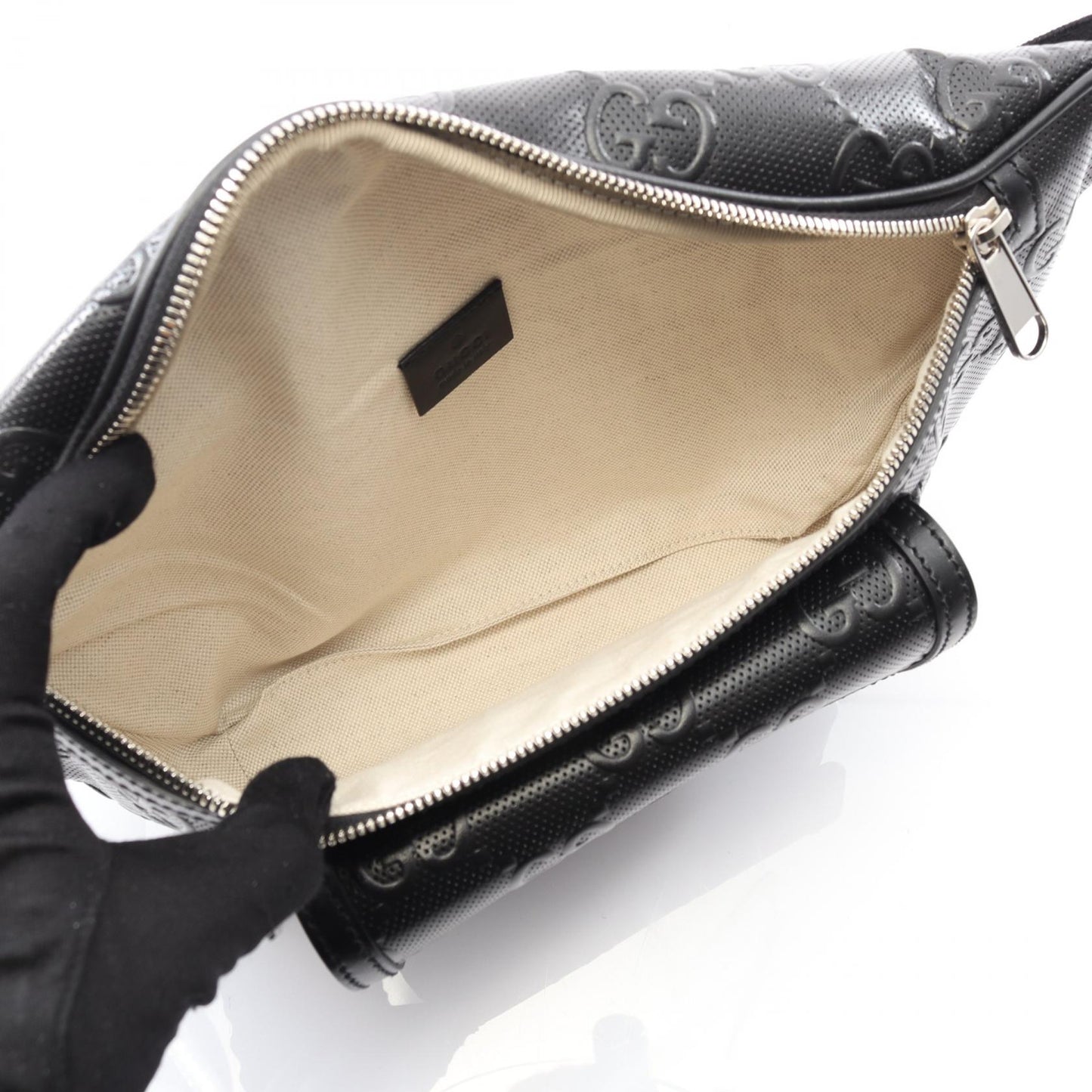 Gucci GG Embossed Leather Waist Bag
