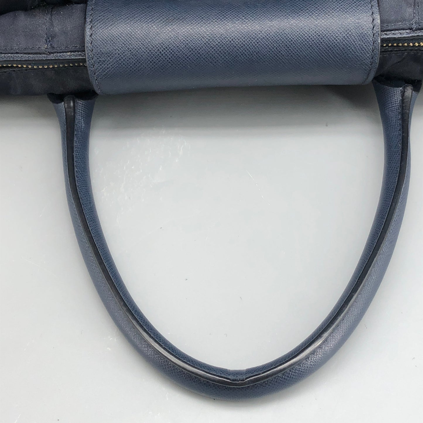 Prada Re-Nylon Tote Handbag Navy Blue