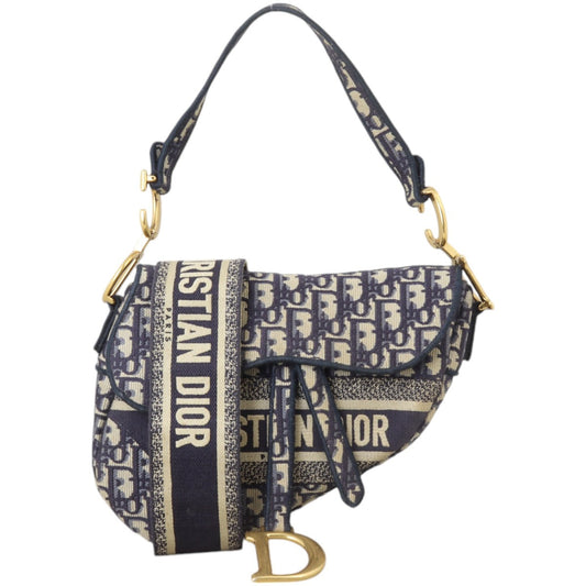 Dior Saddle Bag Oblique with Embroidered Strap