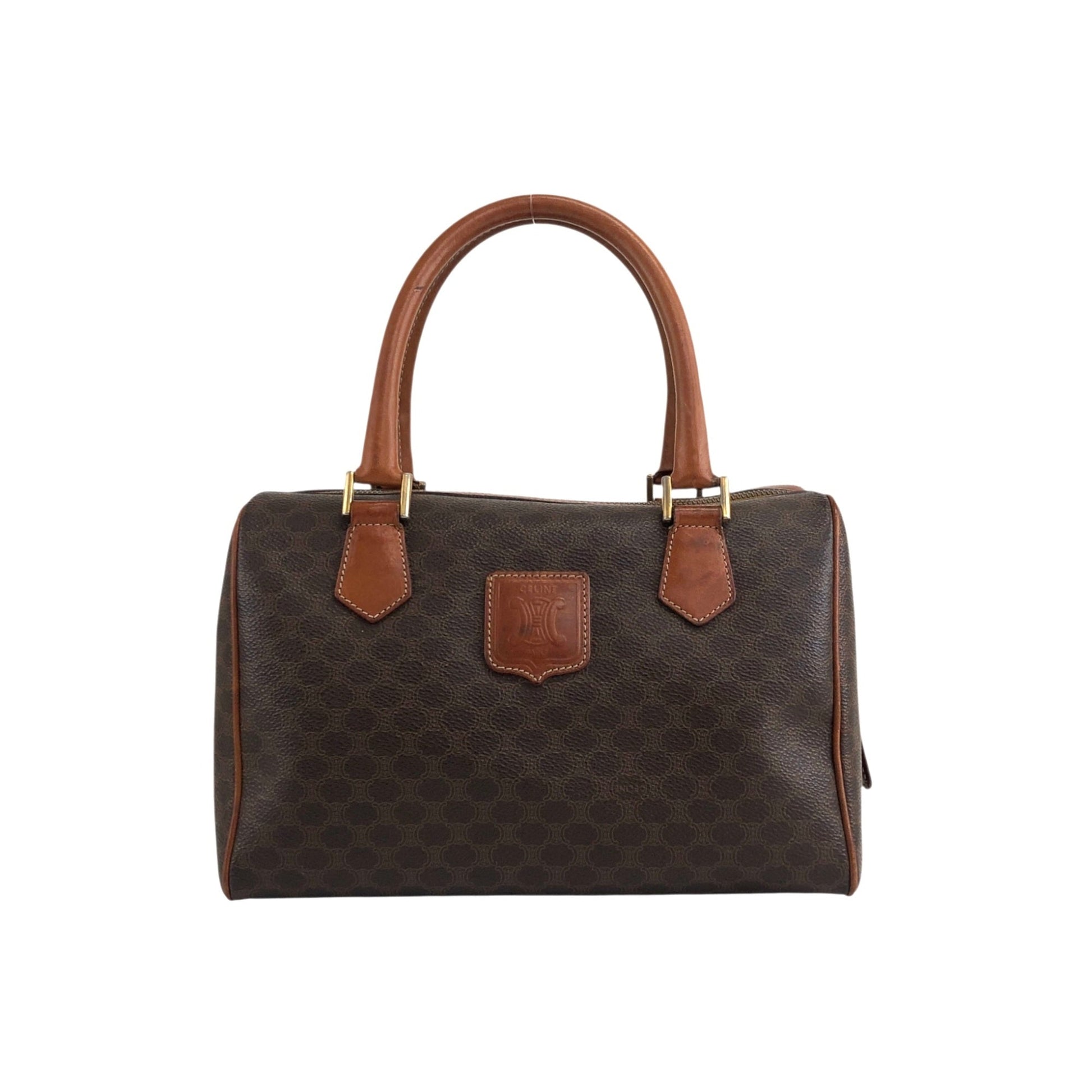 CELINE Small Boston bag Handbag Brown akh2uk