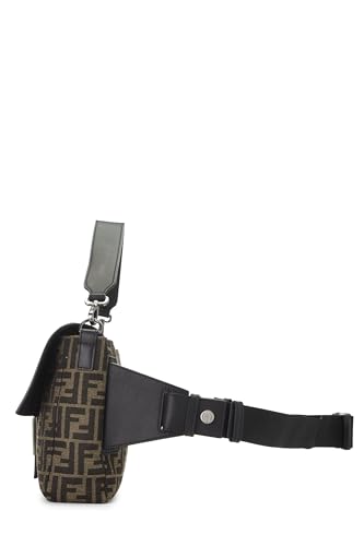 Fendi, Black Zucca Canvas Convertible Belt Bag Large, Black