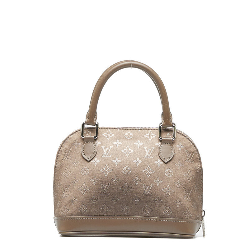 Louis Vuitton Monogram Saten Little Alma Handbag Mini Bag M92147 Brown Leather Louis Vuitton