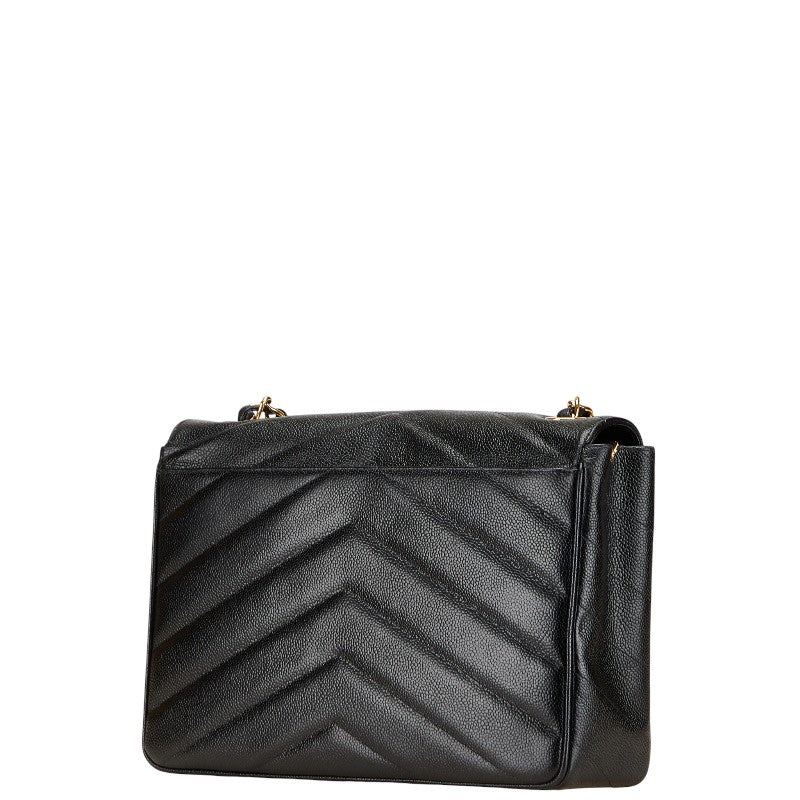 Chanel Chevron Caviar Shoulder Bag - Rovelle Bags
