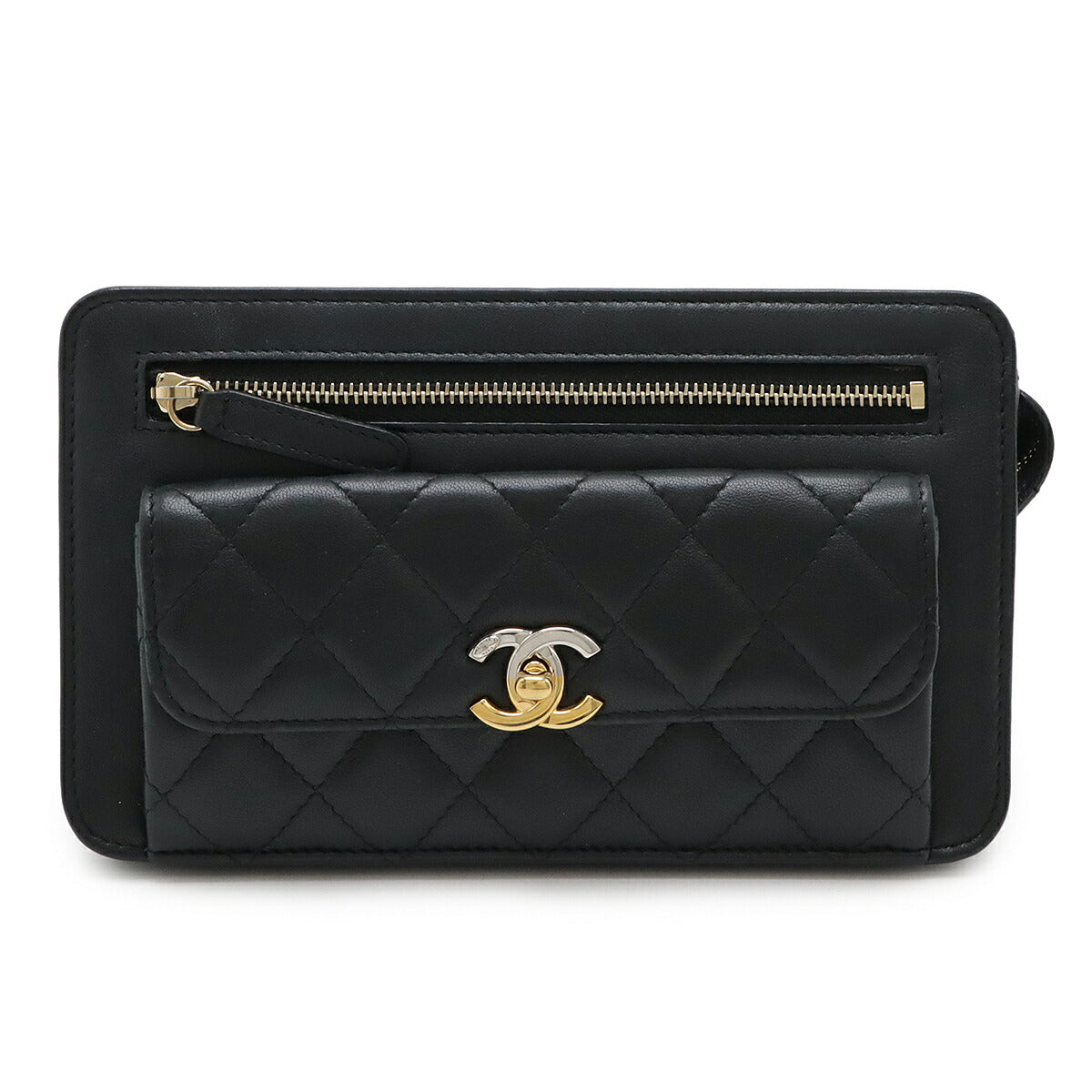Chanel Matelasse Lambskin Clutch Bag - Rovelle Bags