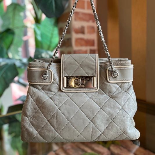 Chanel Reissue Accordion Gray Tote Bag - Rovelle Bags
