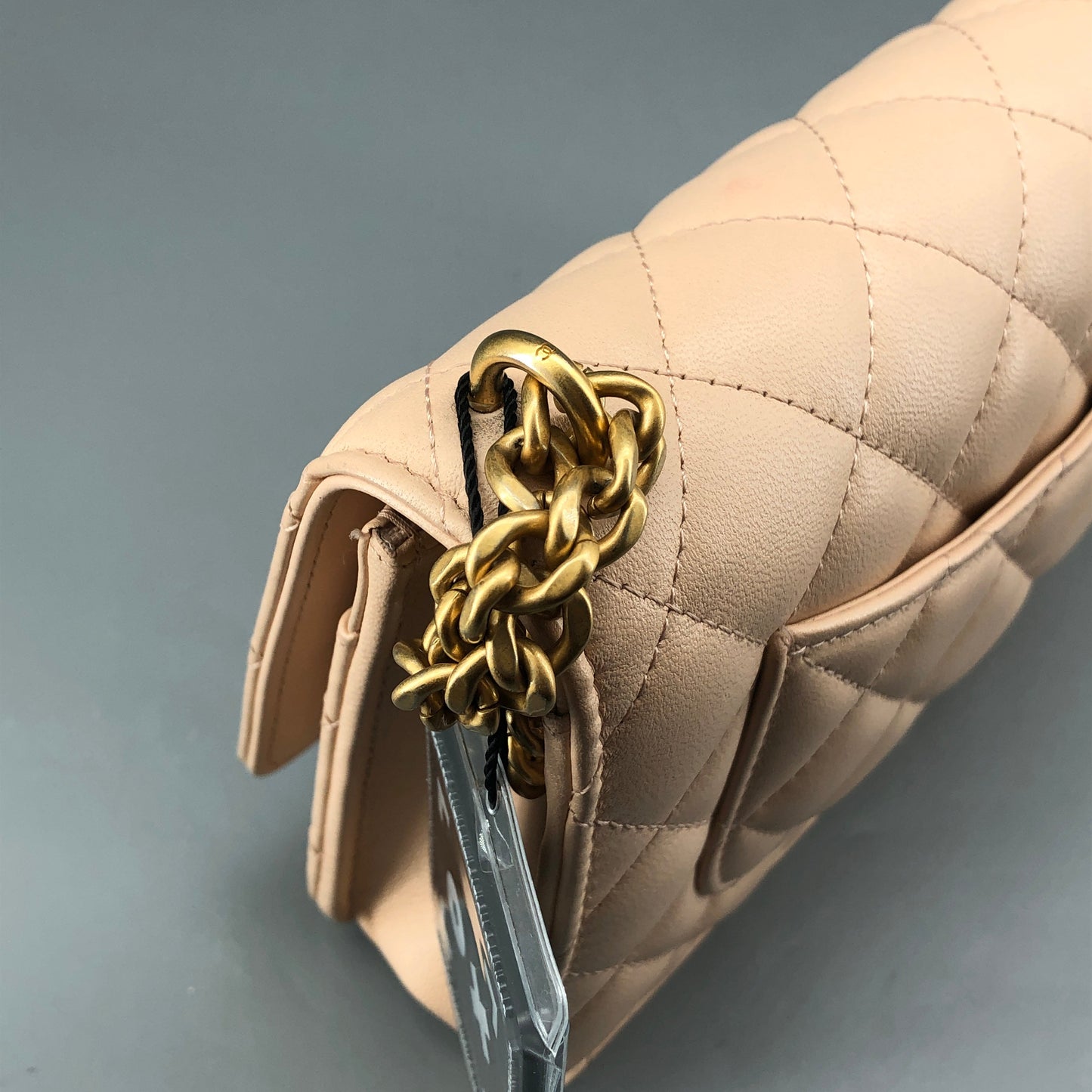 Chanel Nude Lambskin Quilted CC Camellia Crush Wallet on Chain WOC