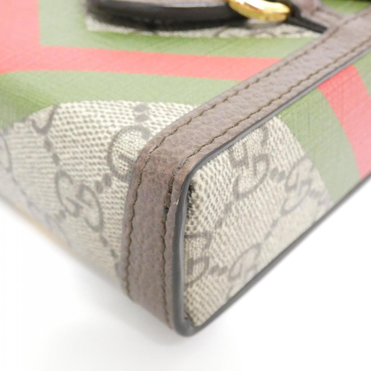 Gucci GUCCI HORSEBIT 1955 GG Supreme Canvas Leather Shoulder Bag