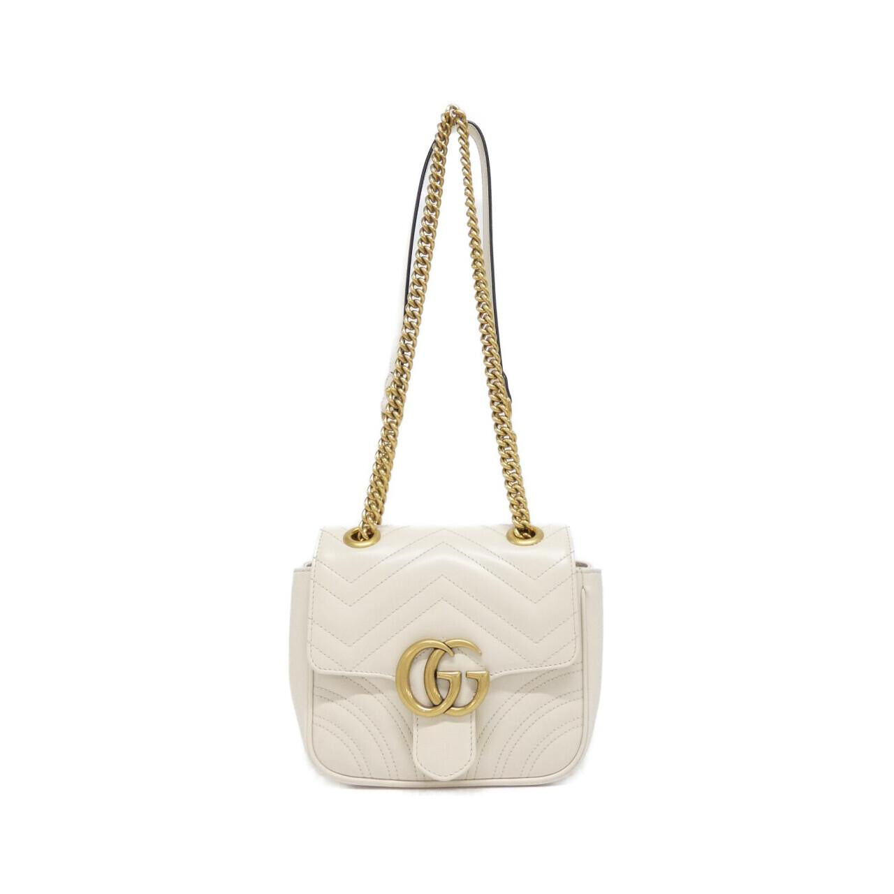 Gucci GG MARMONT Quilted Chevron Leather Shoulder Bag