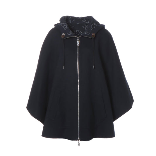 Louis Vuitton 22SS Wool Cape TU Navy RW221W Reverseible Machina Monogram