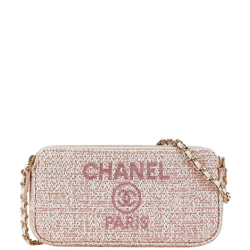 Chanel Deauville Tweed Leather Shoulder Bag
