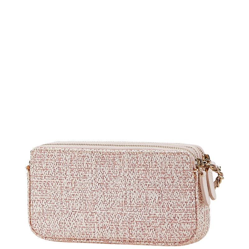 Chanel Deauville Tweed Leather Shoulder Bag