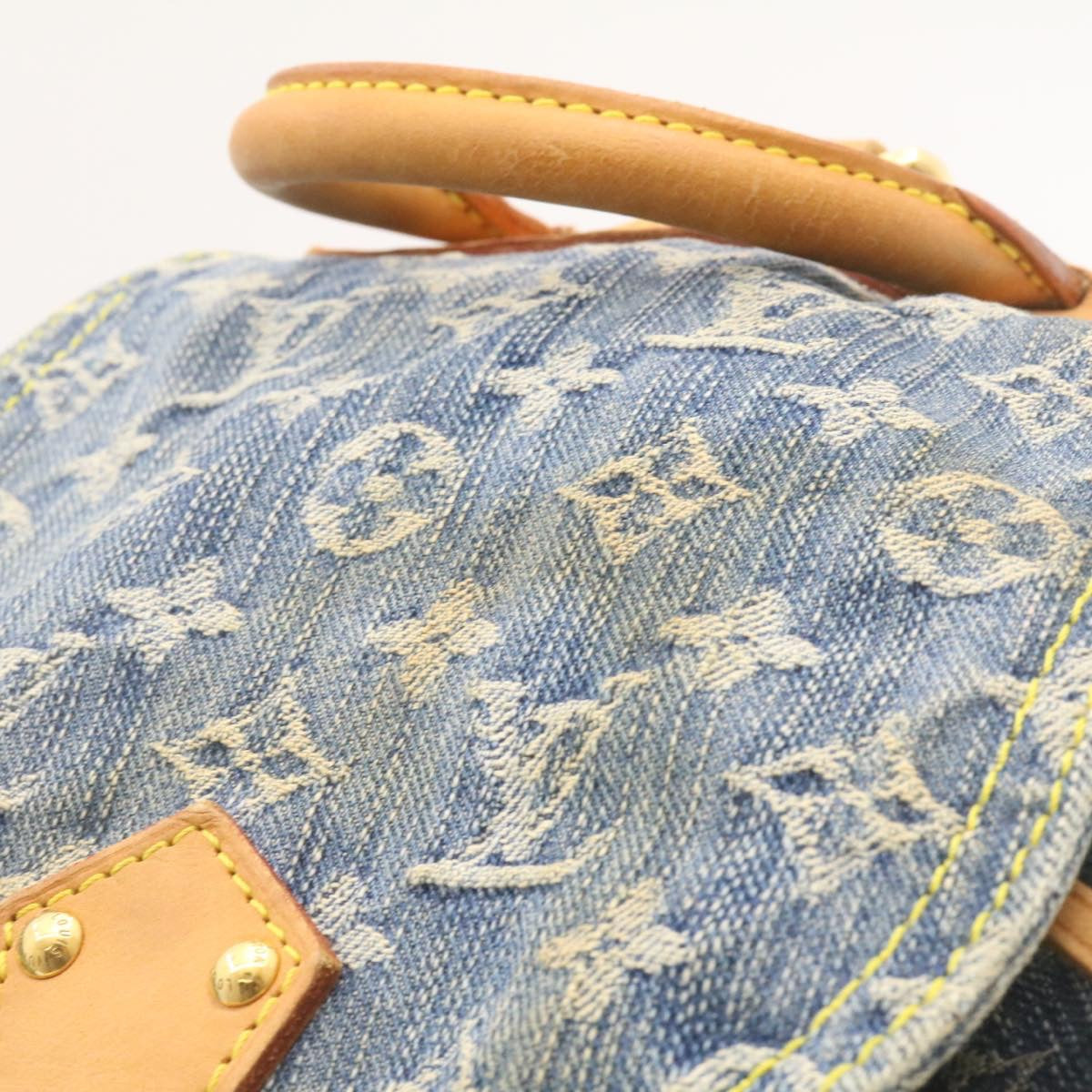 LOUIS VUITTON Monogram Denim Sac a Dos GM Backpack Blue M95056 LV 23405