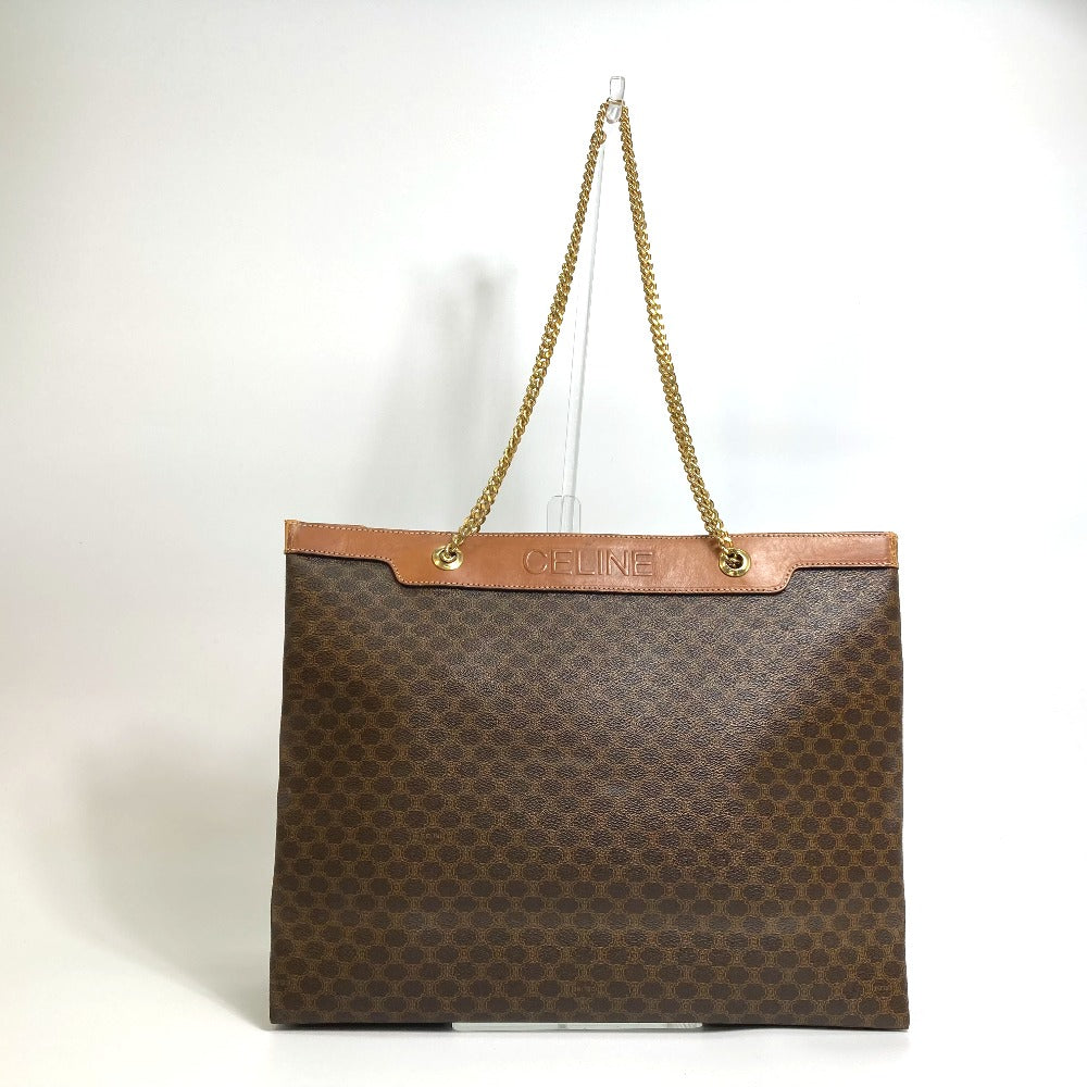 CELINE Tote Bag PVC / Leather Brown Macadam Women