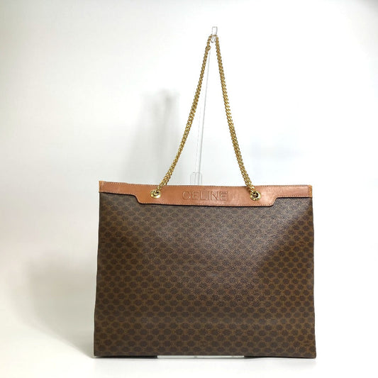 CELINE Tote Bag PVC / Leather Brown Macadam Women