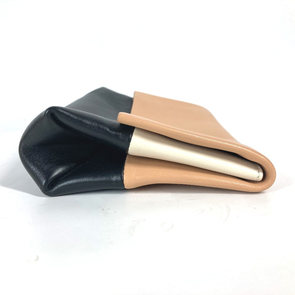 CELINE Pouch leather beige clutch bag Phoebe Philo Pouch Women