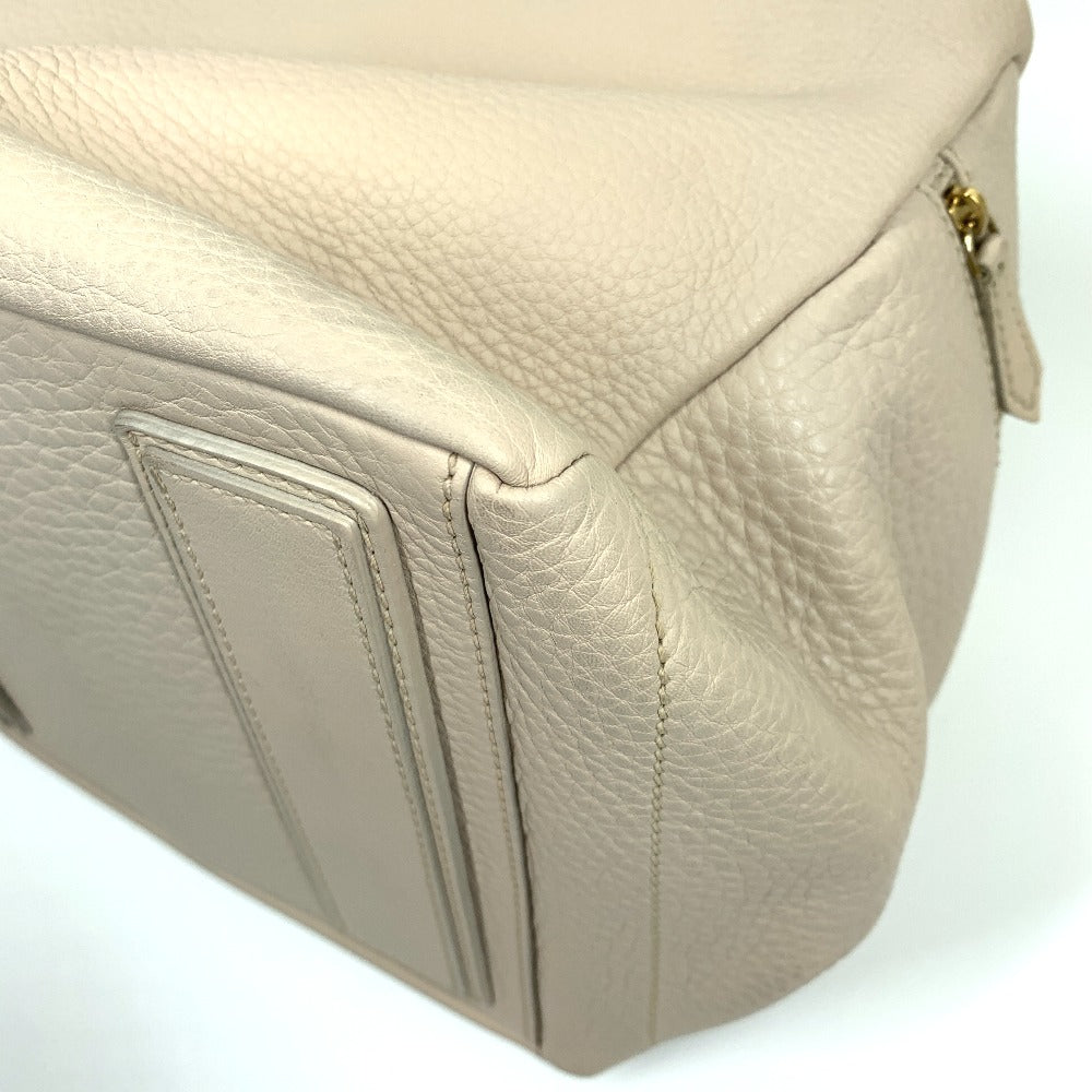 CELINE Handbag leather beige Old logo Mini Boston Women Secondhand