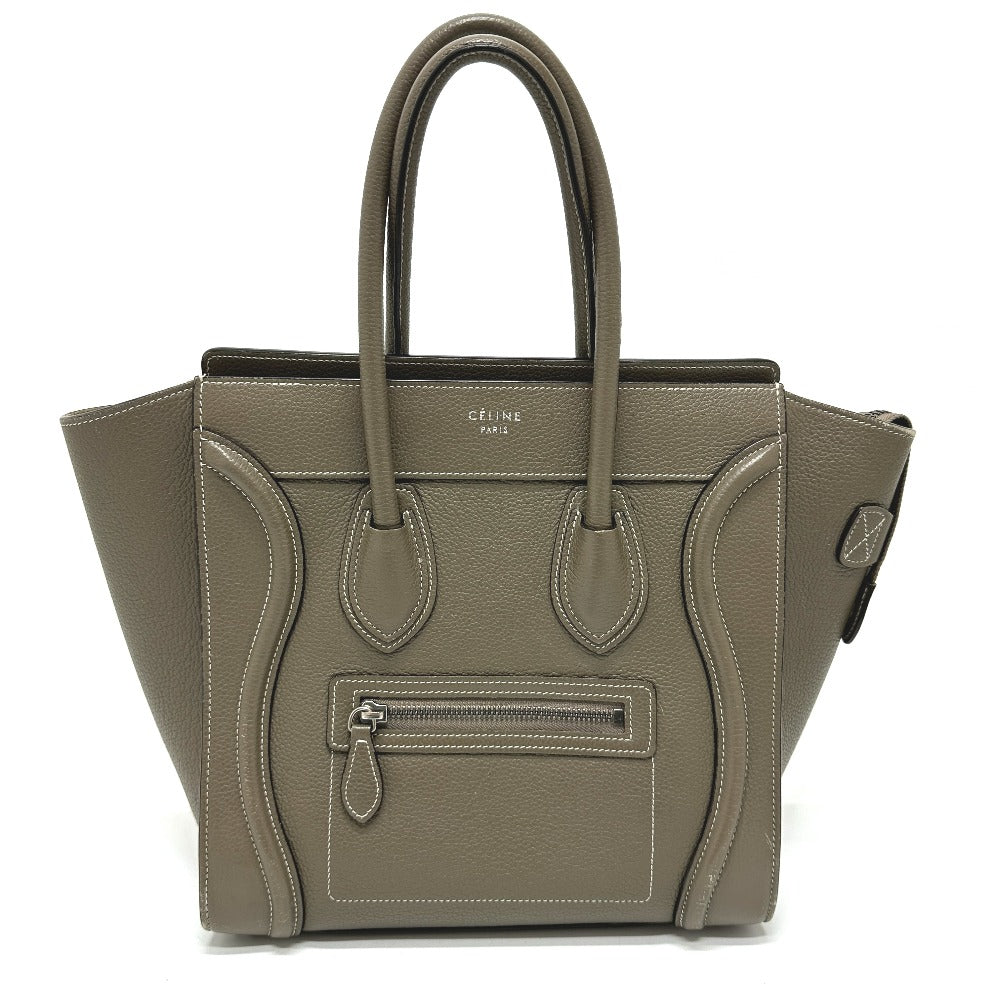 CELINE Handbag leather beige Luggage Women Secondhand