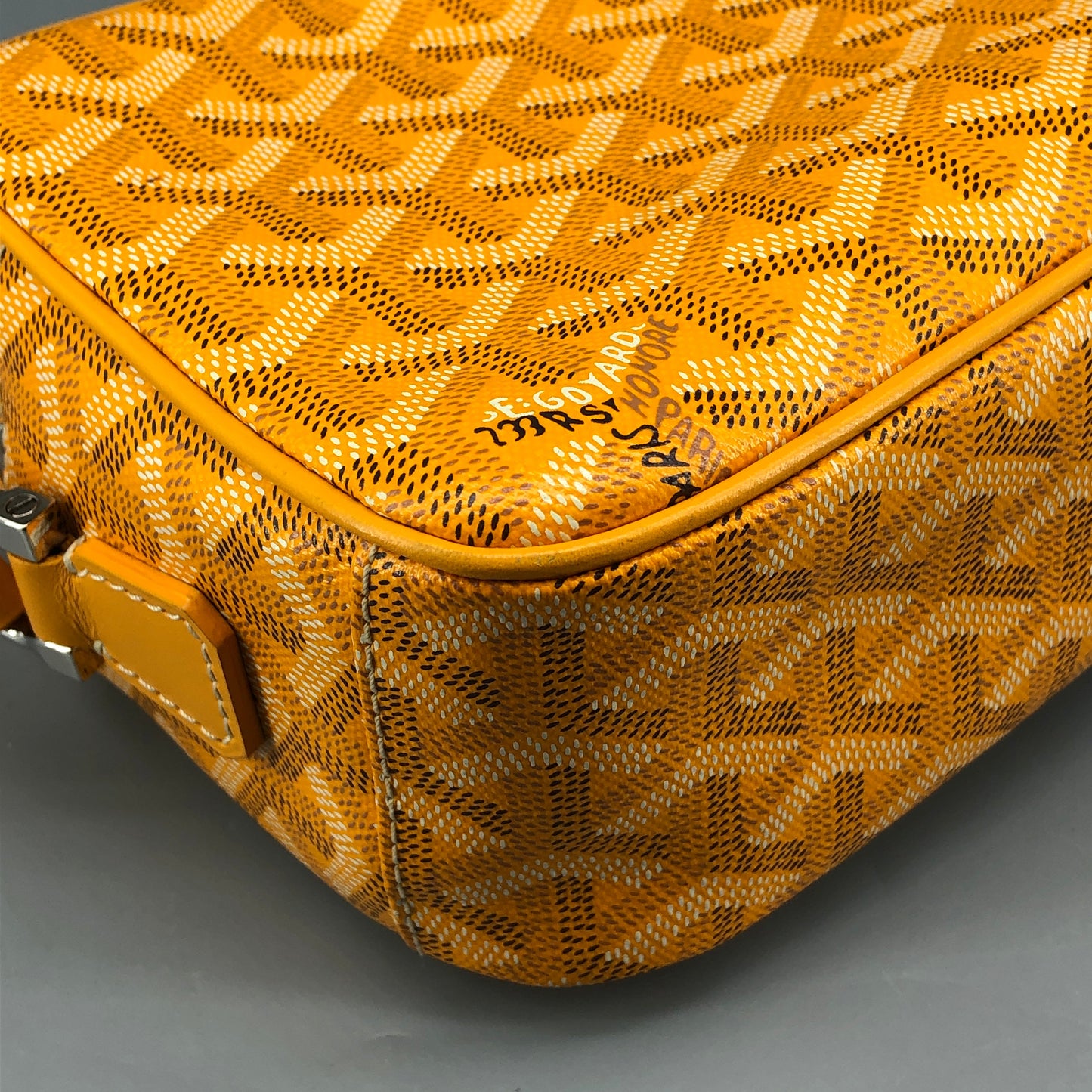 Goyard Cap-Vert Yellow Goyardine Canvas Crossbody Camera Bag