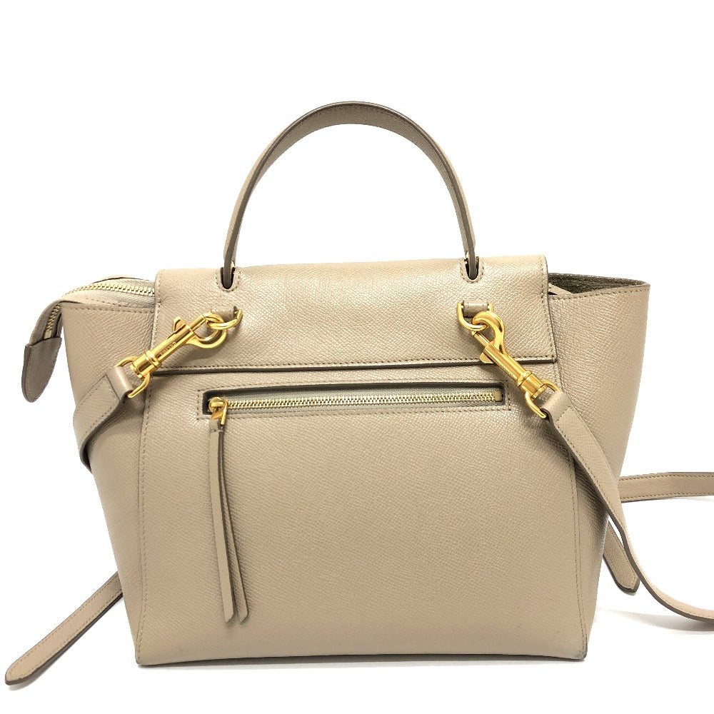 CELINE Handbag leather beige 2WAY handbag Women