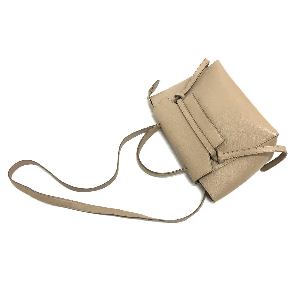 CELINE Handbag leather beige 2WAY handbag Women
