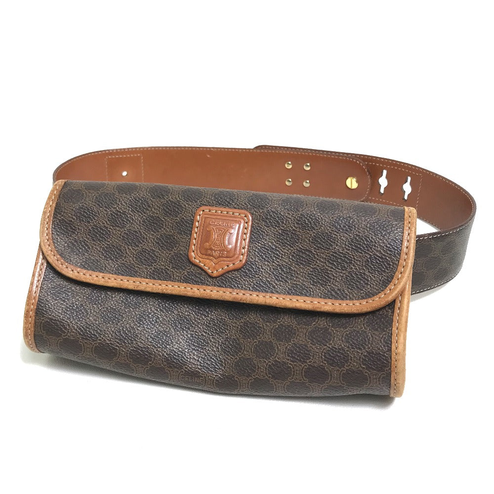 CELINE Waist bag PVC / Leather Brown Macadam Women Secondhand